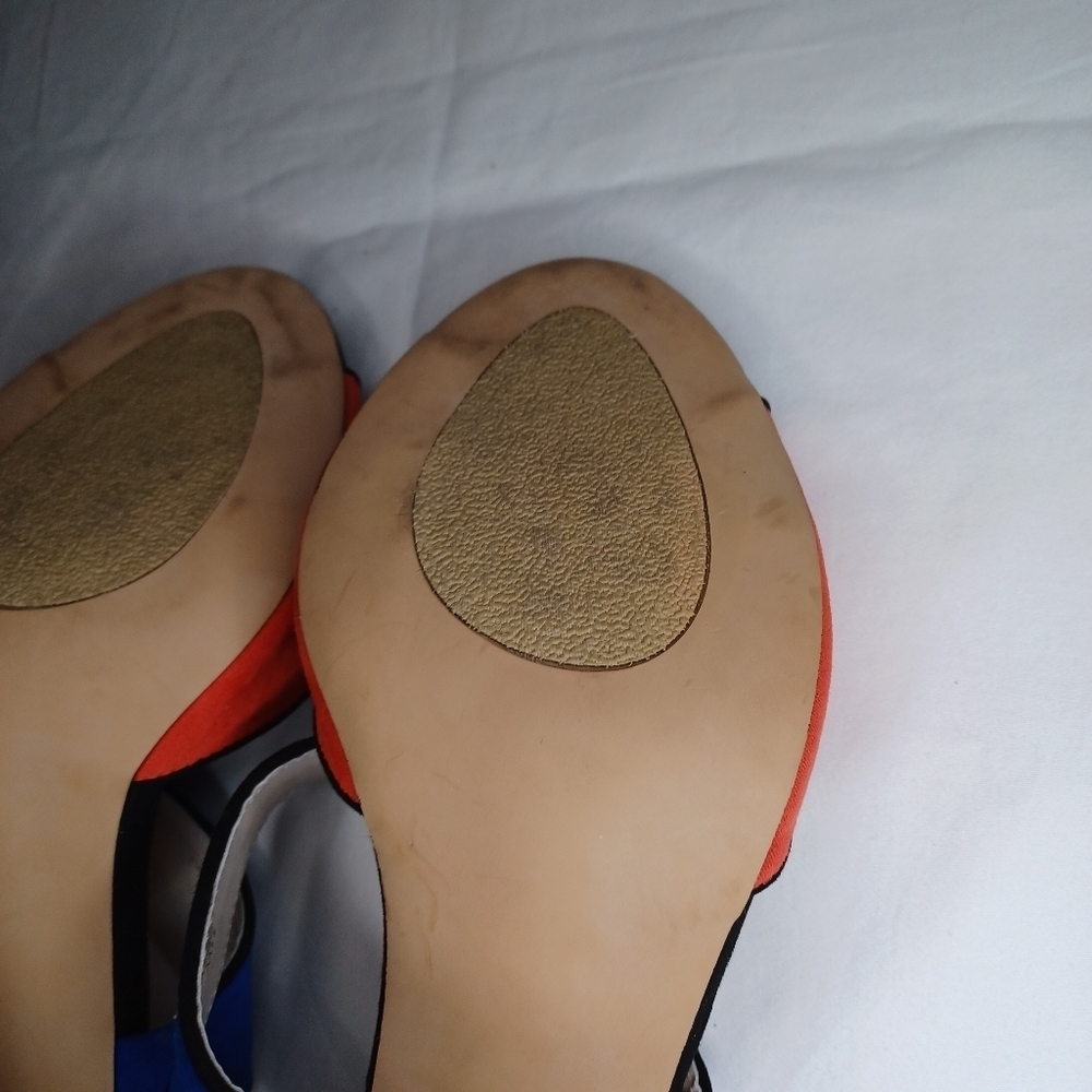 Eloquii Women's Blue and Orange Sandals - Picture 10 of 16